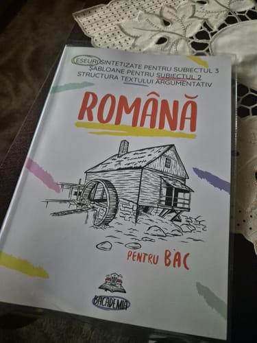 Recenzie cu fotografie de la un client despre Carte Română Bacalaureat Bacademia (temă și viziune, caracterizare, relație) - Ediția II