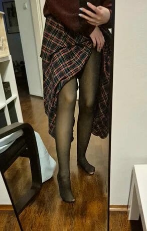 Customer photo review of Collant Polaire Peau Noire