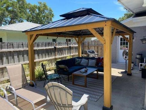Customer photo review of PAPS Cedar Wood Gazebo - 336cm x 336cm