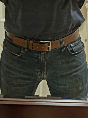 Customer photo review of The Long Haul Belt - Brown Classic 100% Real Leather Belt