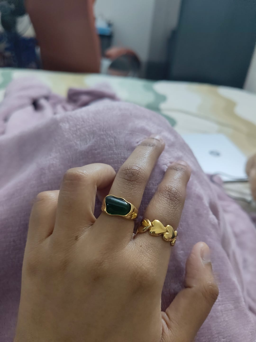 Customer photo review of Greenstone Enigma Ring