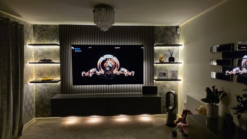 Customer photo review of Premium Acoustic Slatted Wall Panel (Multiple Colours)