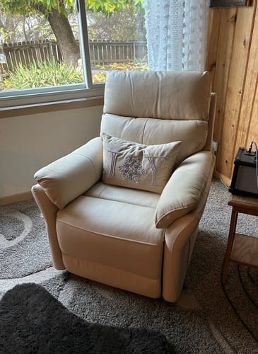 Customer photo review of Airsky Recliner Chair Top-Grain Leather Genuine Leather Ergonomic Armchair Sofa for Adults R1