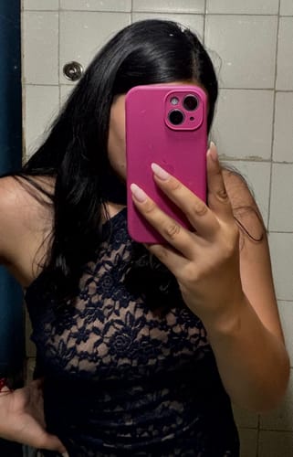 Customer photo review of TOP SARA ENCAJE AZUL