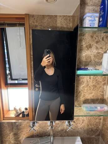 Customer photo review of Collant Polaire Peau Noire