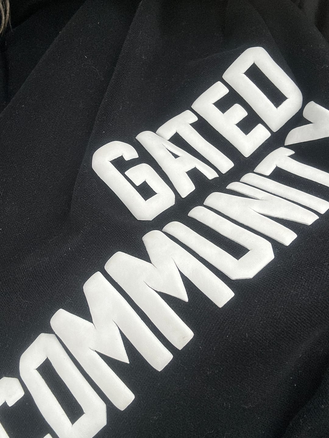 Customer photo review of GATED COMMUNITY STRAIGHT LEG SWEATPANTS BLACK