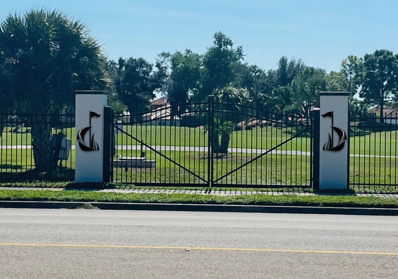 Customer photo review of Two Custom Metal Signs For Jeff