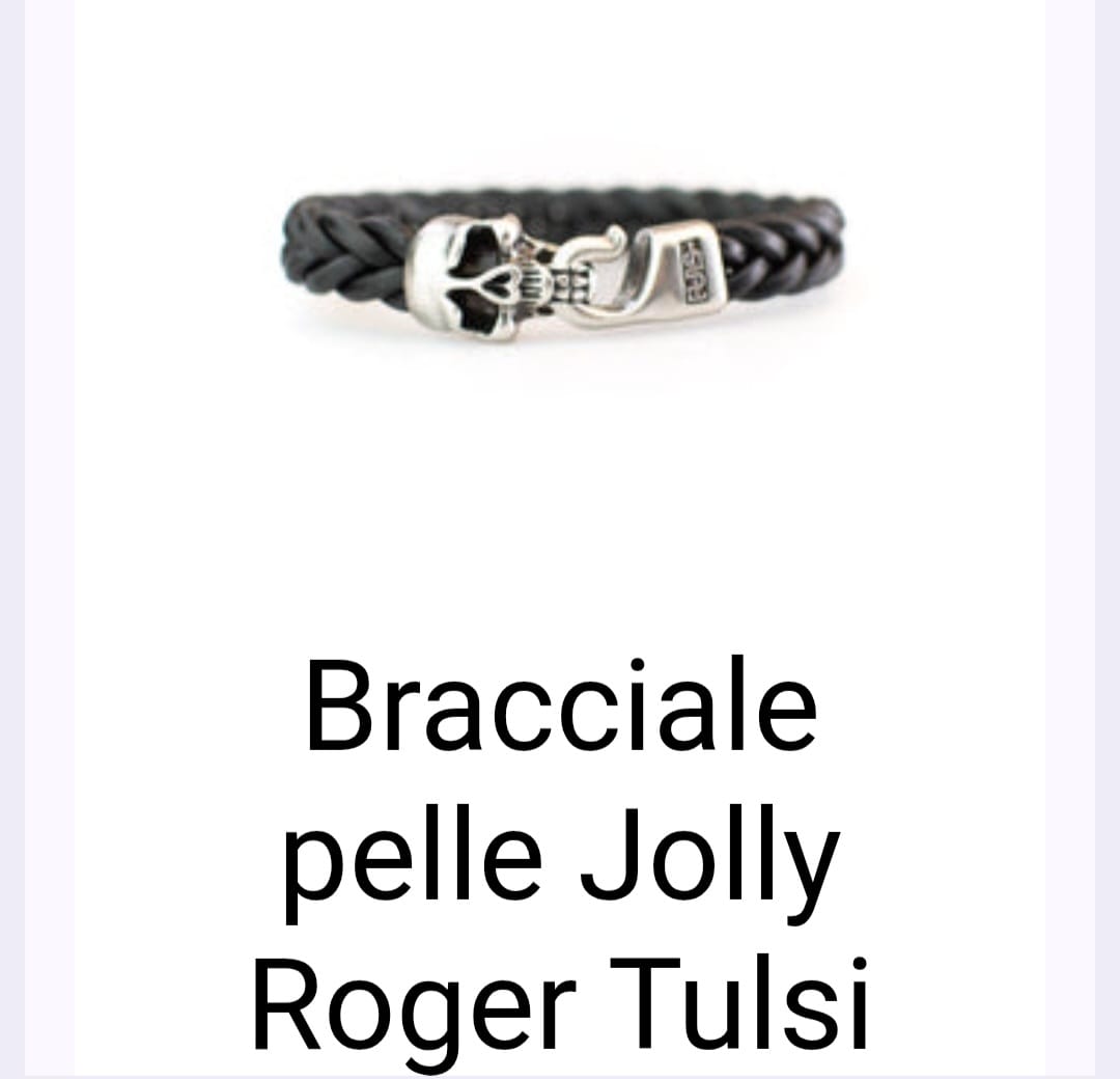 Customer photo review of Bracciale pelle Jolly Roger Tulsi