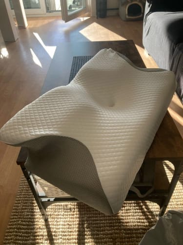 Customer photo review of Cervical Pillow for Neck Pain, Migraines & Sleep Apnea