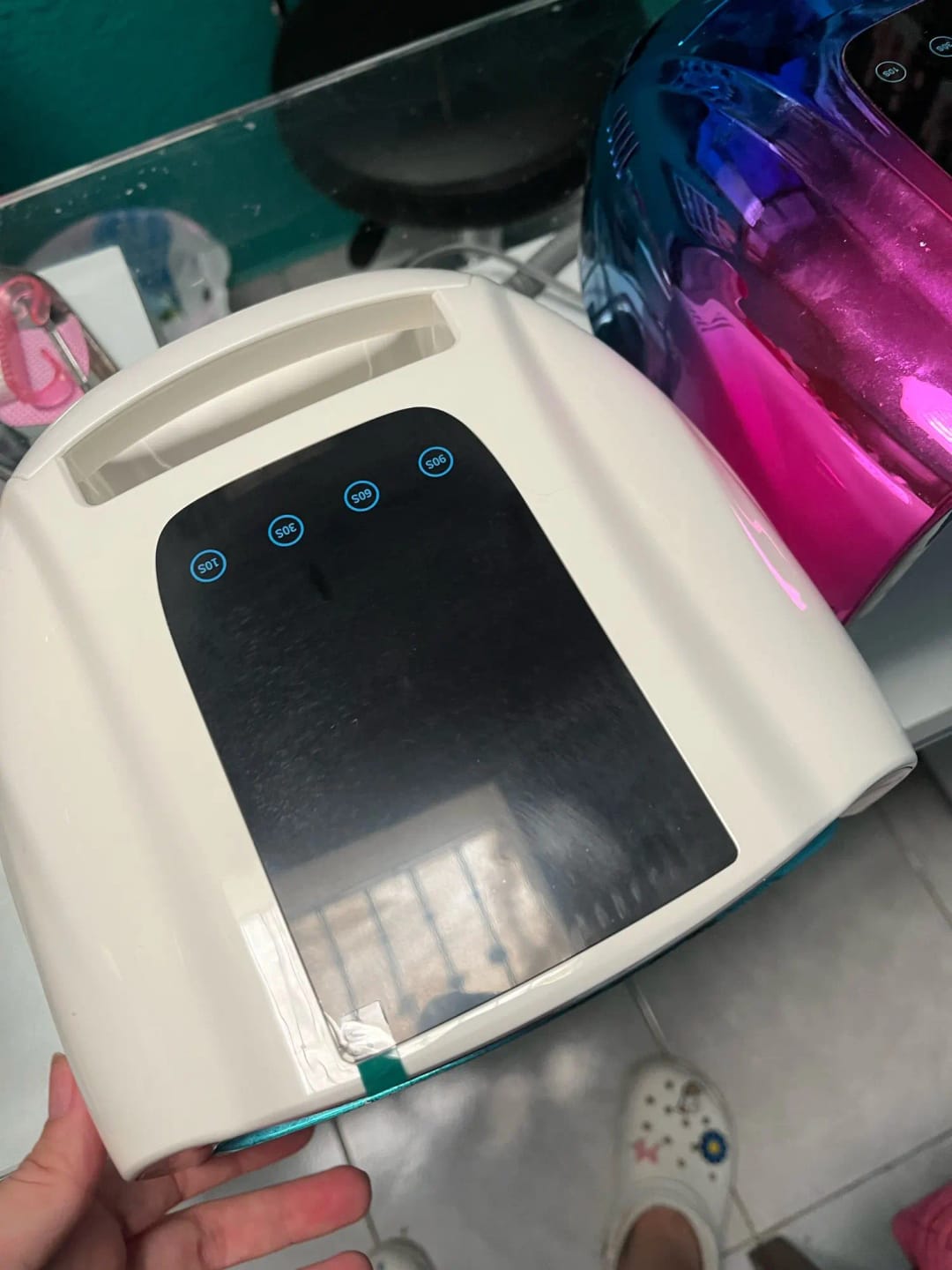 Customer photo review of Nail Lamp For Fast Drying And Portable Gel Cure