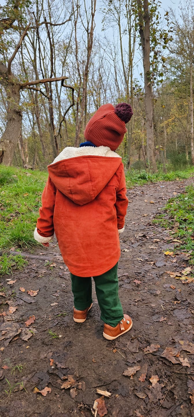 Customer photo review of Ginger Organic Sherpa Toasty Coat