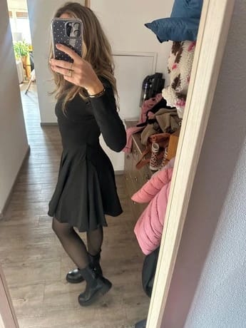 Customer photo review of Collant Polaire Peau Noire