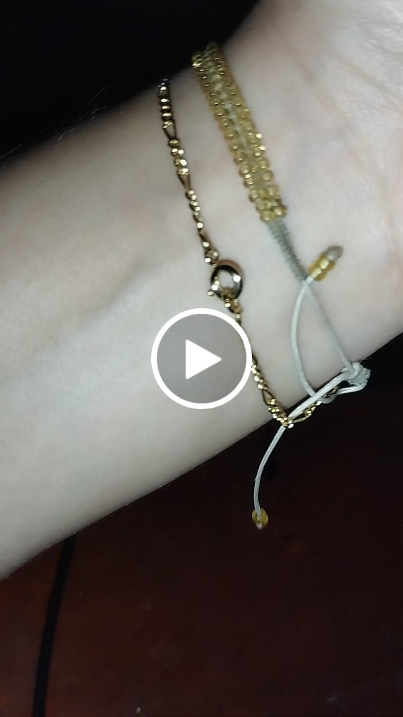 Customer video review of Pulseras Figaro en Oro laminado 18k Para Pareja