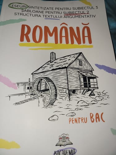 Recenzie cu fotografie de la un client despre Carte Română Bacalaureat Bacademia (temă și viziune, caracterizare, relație) - Ediția II