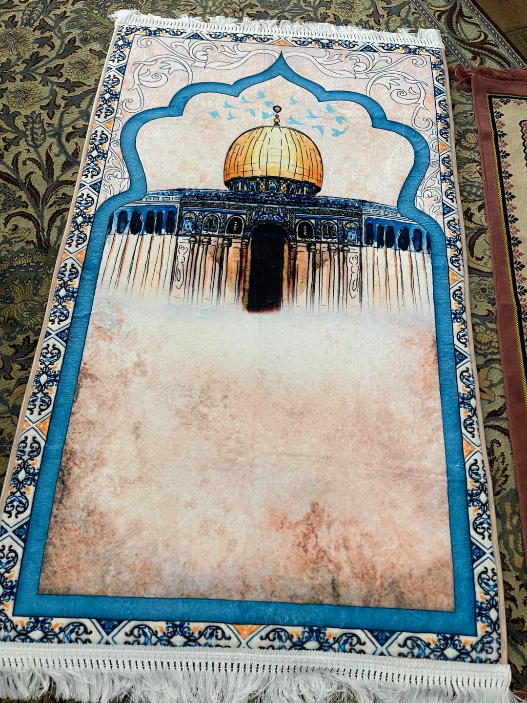 Customer photo review of Floral  Padded Prayer Mat
