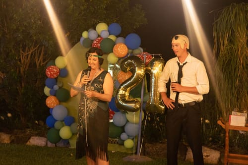 Nikki M. review of Lena 1920s Flapper Dress - Blue image 2 out of 2