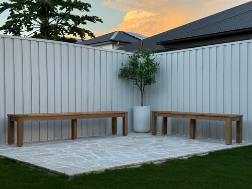 Customer photo review of Ankola Teak Outdoor Bench 170cm