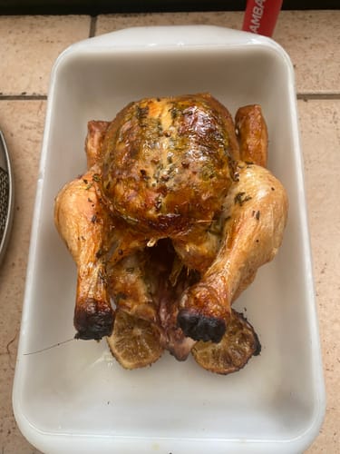 Customer photo review of Dome Extension & Chicken Roasting Stand