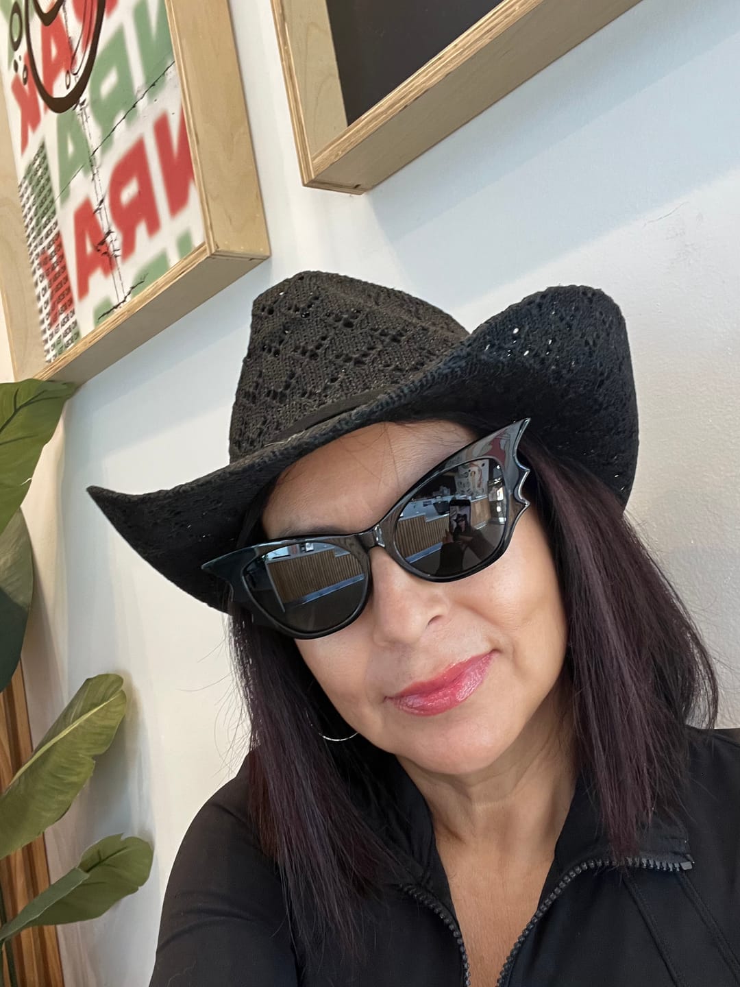 Customer photo review of Vamp Batwing Sunglasses in Black