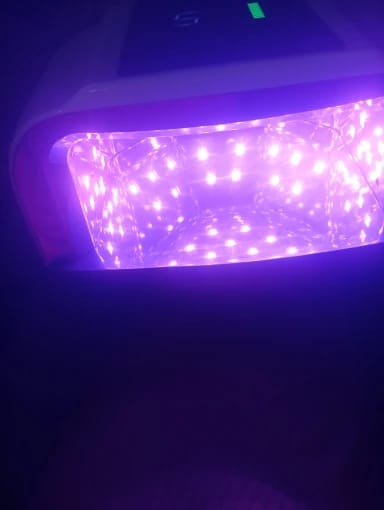 Customer photo review of Nail Lamp For Fast Drying And Portable Gel Cure