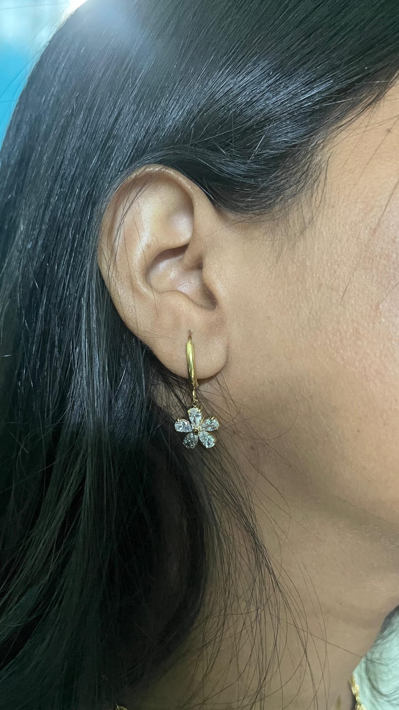 Customer photo review of Gilded Garden Hoops