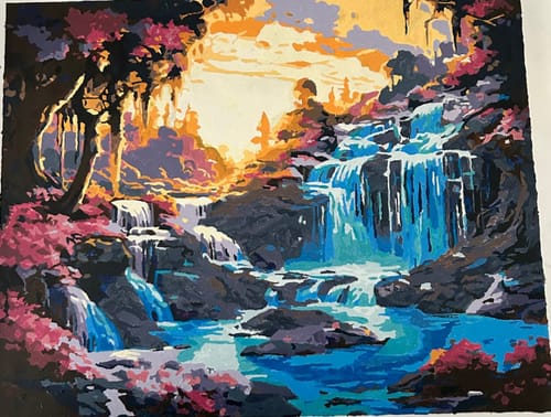 Customer photo review of Custom Landscape Paint By Numbers