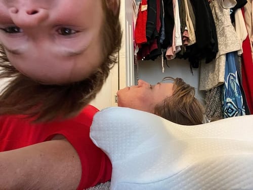 Customer photo review of Cervical Pillow for Neck Pain, Migraines & Sleep Apnea