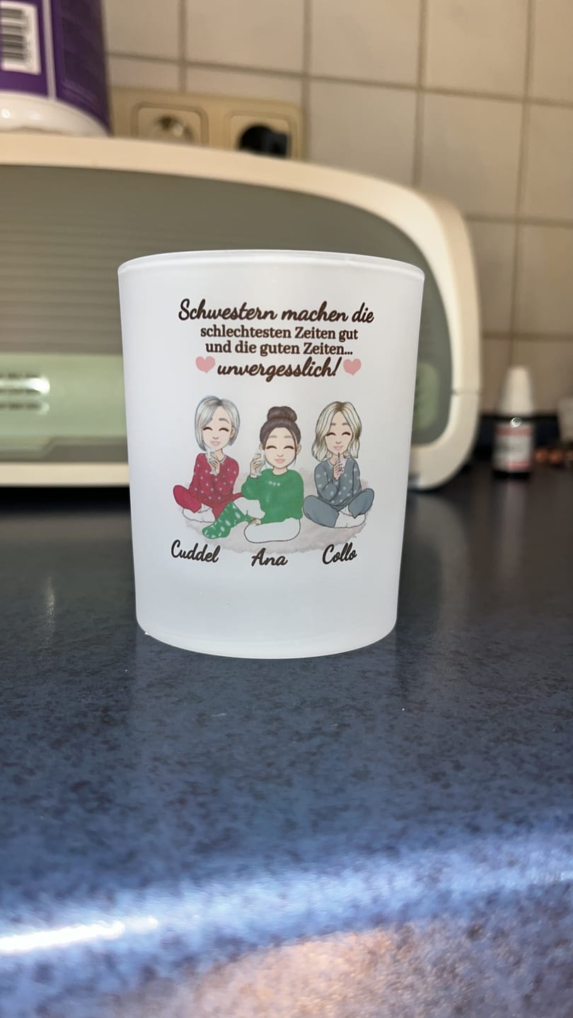 Customer photo review of Herzensmenschen - Personalisiertes Teelicht