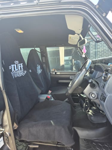Customer photo review of Waterproof Car Towel Seat Cover
