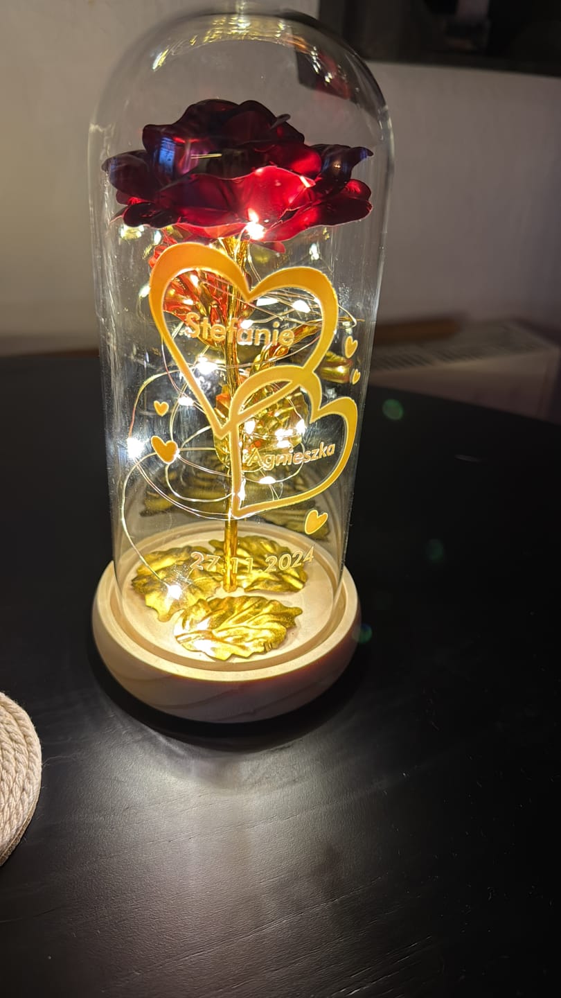Customer photo review of Ich liebe dich - Paar-Goldene Rose