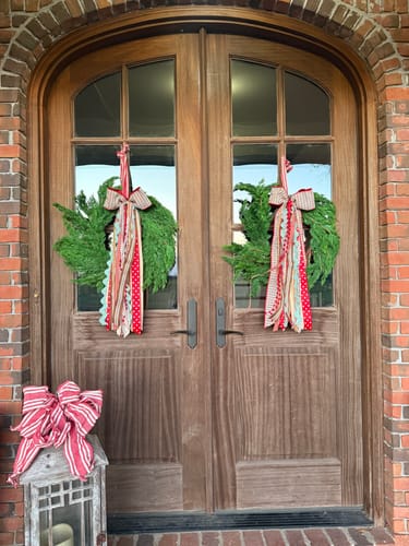 Customer photo review of Gingerbread Cottage Wreath Ribbon