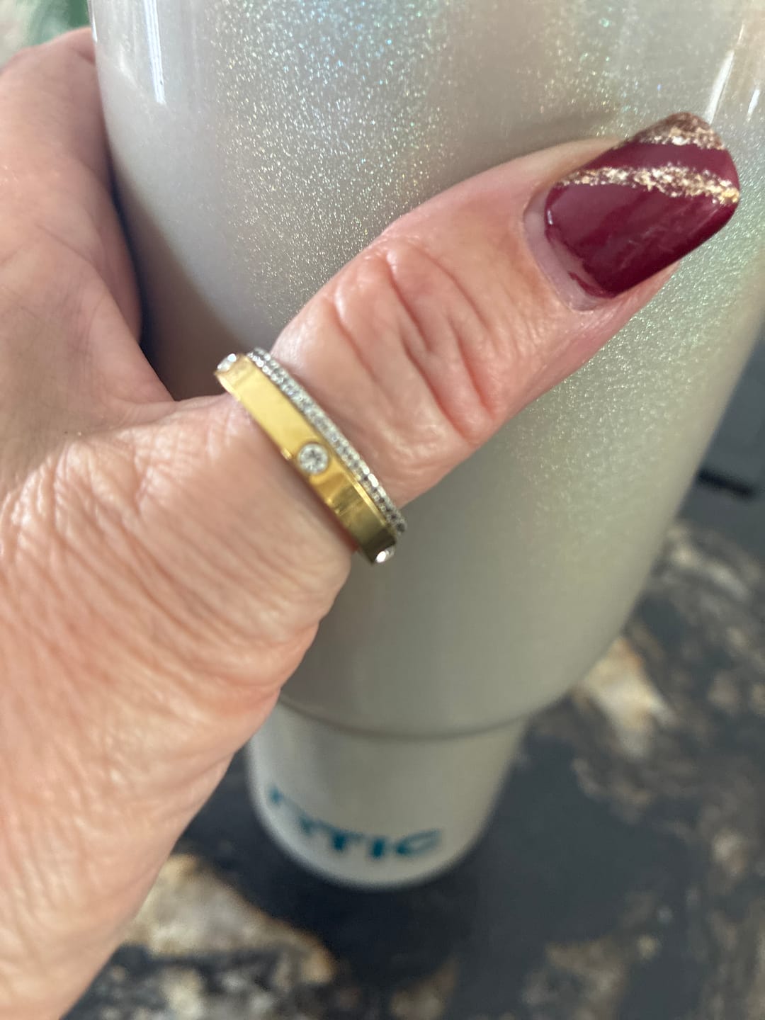 Customer photo review of Eternity Stacking Ring