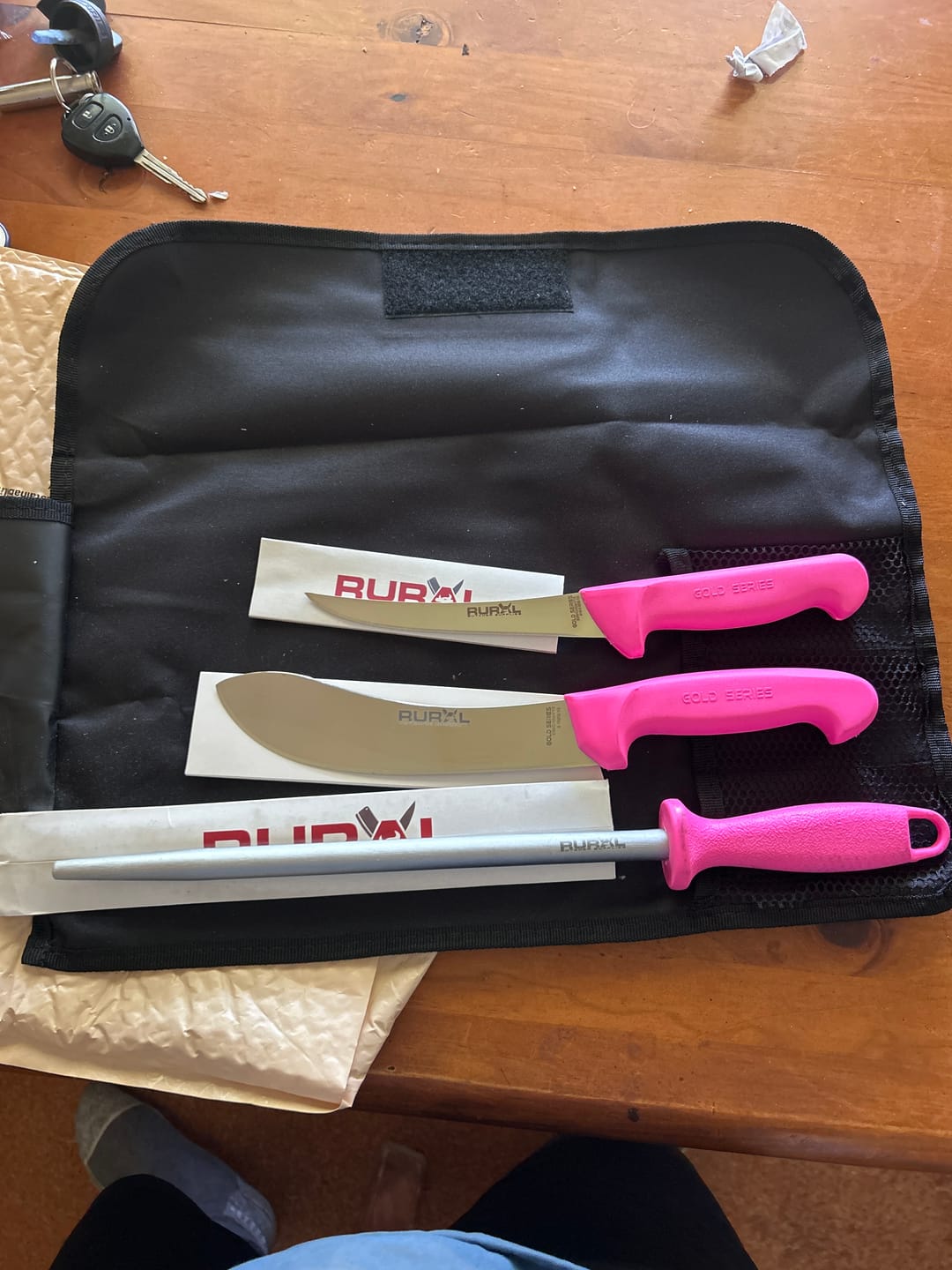 Customer photo review of 3PC Butchers Knife Set
