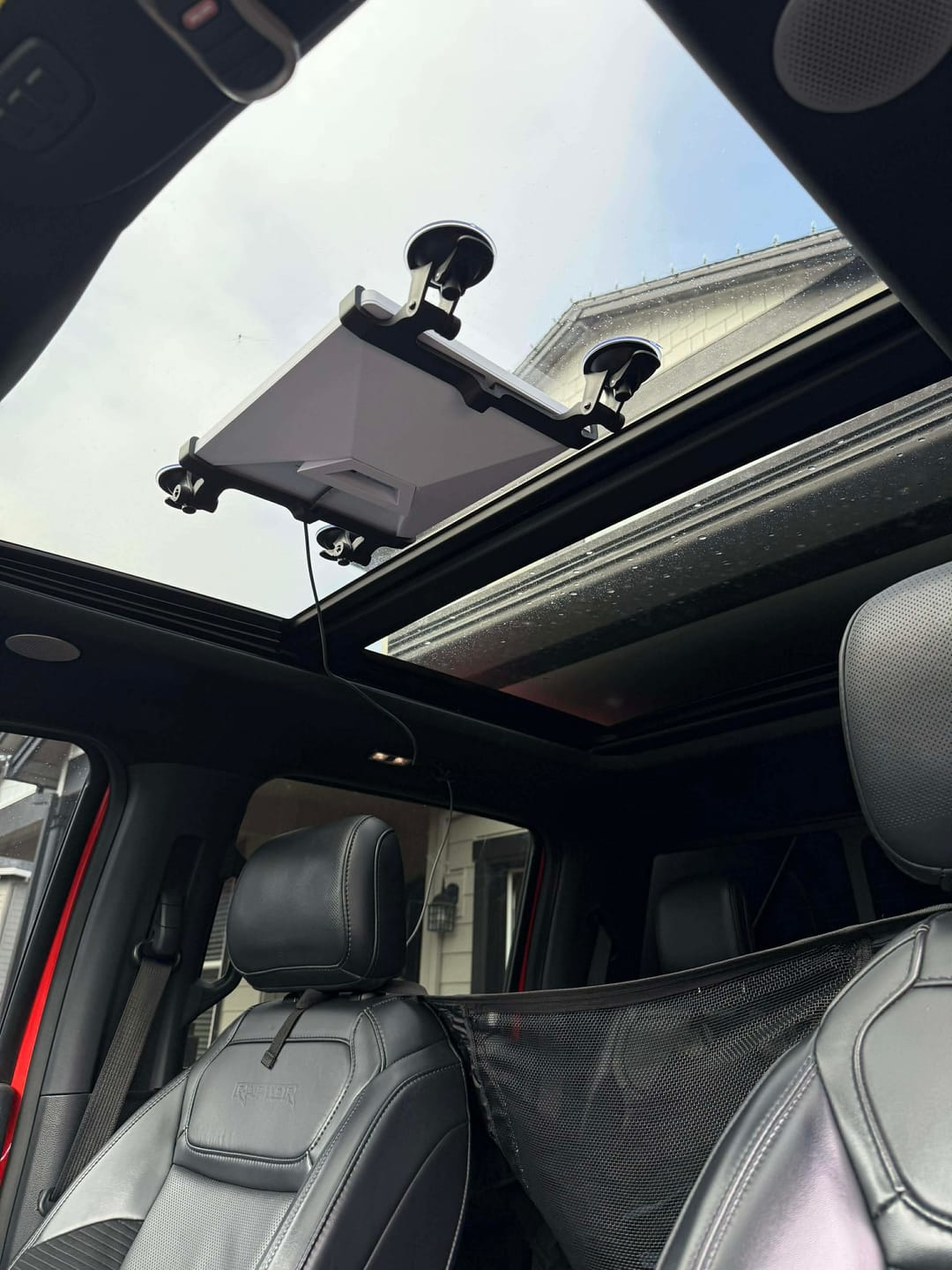 Customer photo review of Starlink Mini Suction Cup Mount - Sunroof, Glass Window Mount (UV Protected)