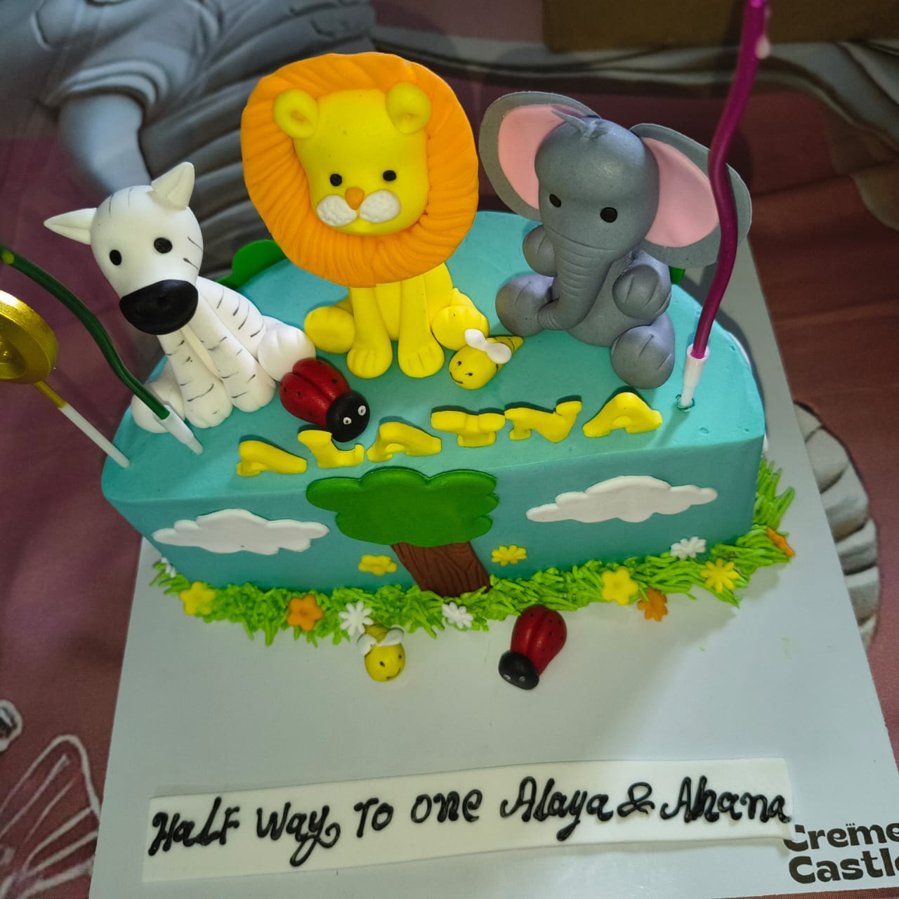 Customer photo review of Half Jungle Design Cake