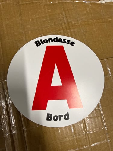 Customer photo review of Disque A Personnalisé – Autocollant Magnétique