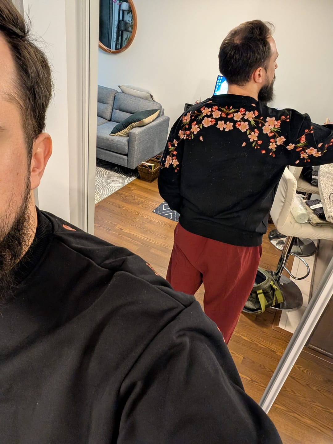 Customer photo review of Sakura Embroidered Sweatshirt