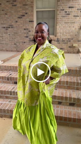 Keisha B. review of IJO Brocade Boubou | Green image 1 out of 1