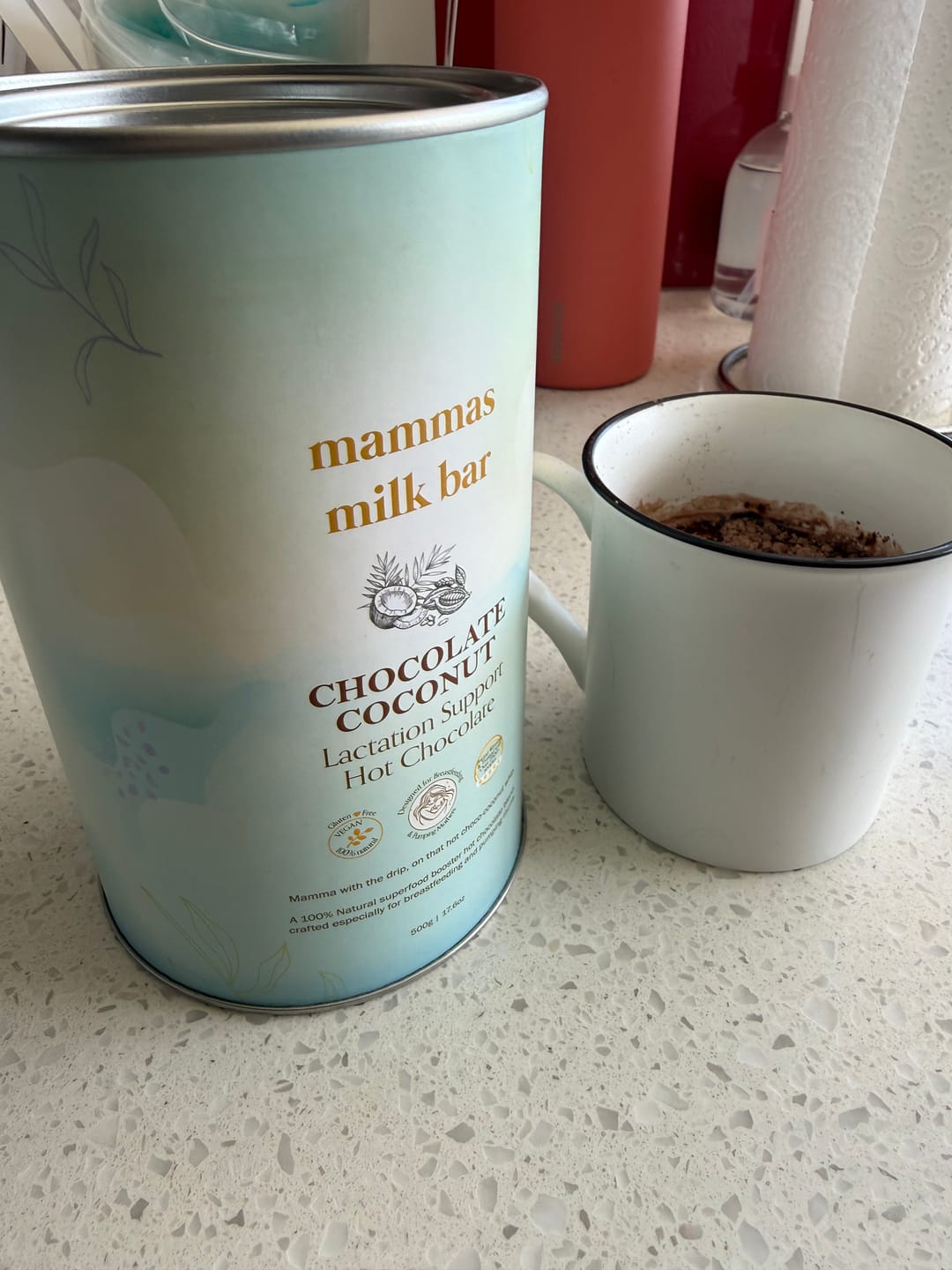Customer photo review of Lactation Hot Chocolate - Coconut Chocolate