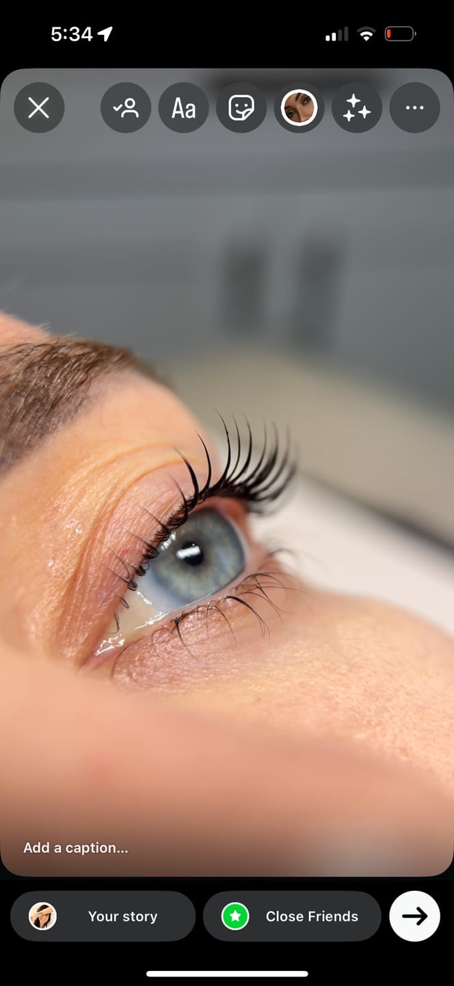 Customer photo review of LASH LIFT KIT WITH CYSTAMINE