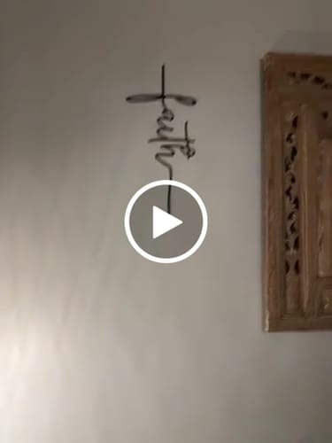 Customer video review of Faith Cross Metal Wall Art