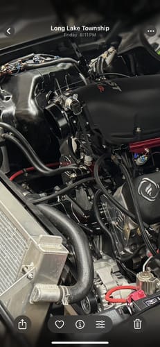 Customer photo review of ICON 102/105mm Cable Drive Throttle Body (Black) w/ Interchangeable Connection