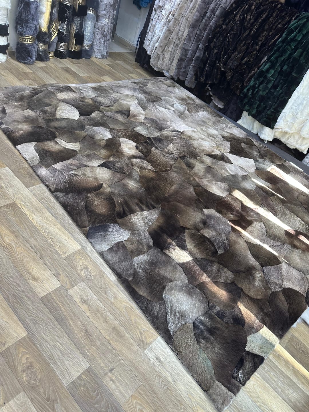 Customer photo review of Handmade Natural Bej Lambakin FurRug, 100% Handmade Shaggy Sheepskin Carpet