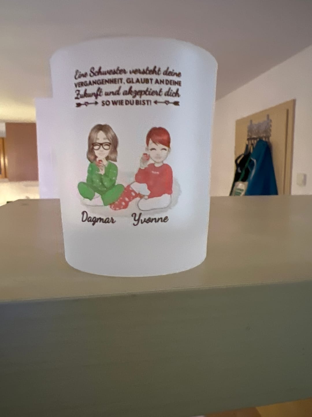 Customer photo review of Herzensmenschen - Personalisiertes Teelicht
