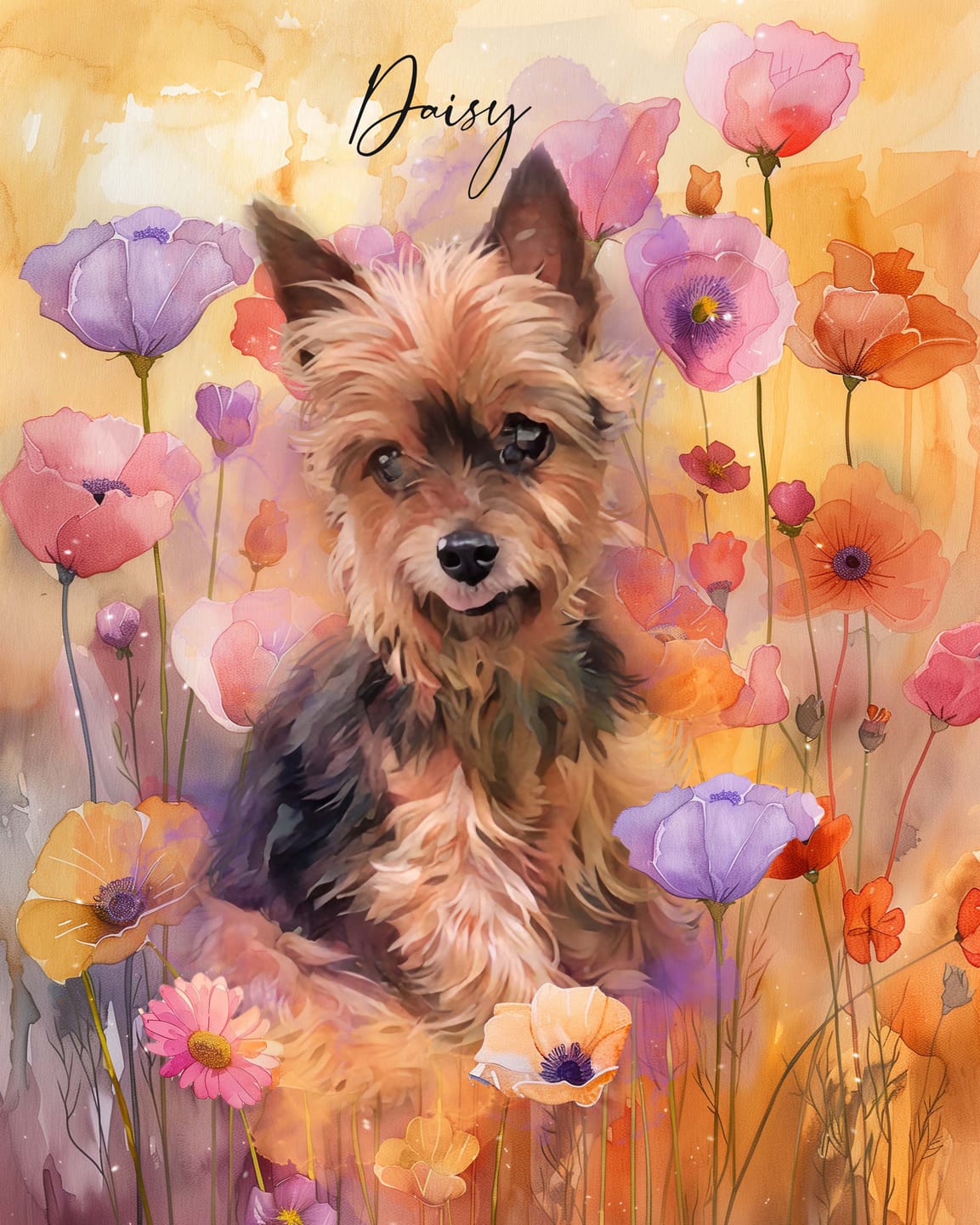 Customer photo review of Custom Watercolor Pet Portrait – BlossomTails