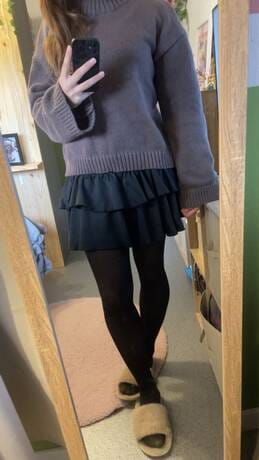 Customer photo review of Collant Polaire Peau Noire