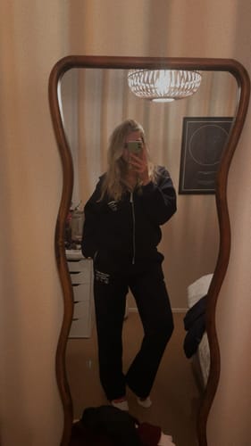 Customer photo review of LABEL STRAIGHT LEG SWEATPANTS NAVY