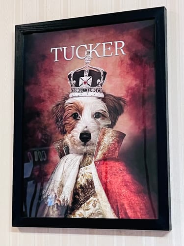 Customer photo review of The King - Custom Vintage Pet Portrait
