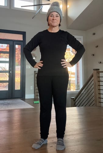 Customer photo review of Riley Long Sleeve Crew - Black