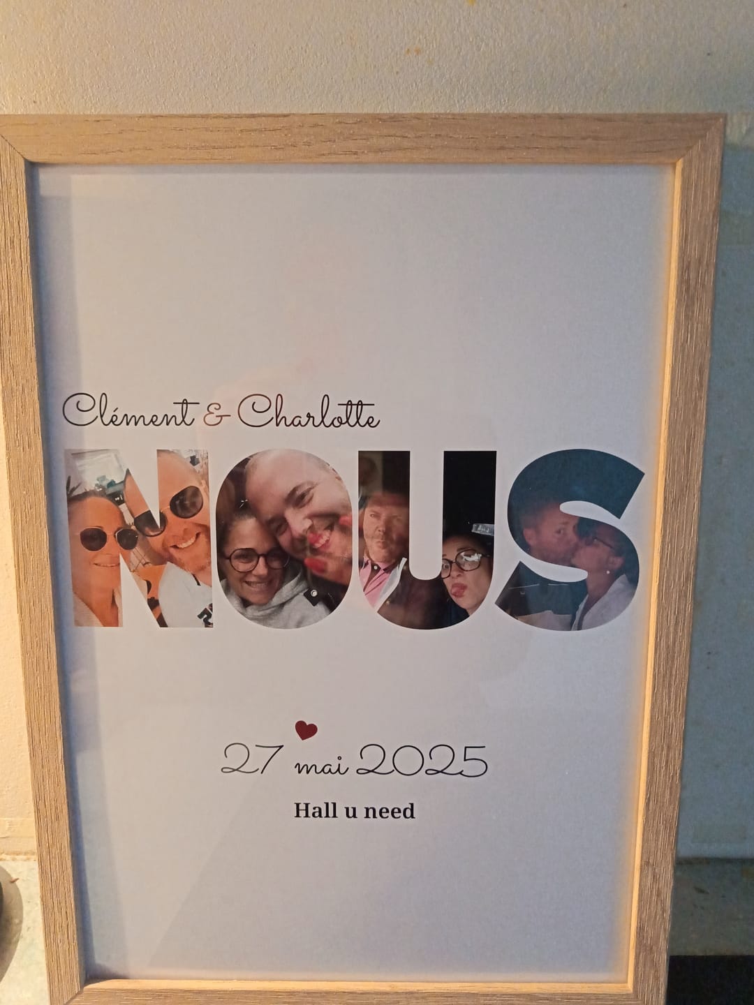 Customer photo review of Nous Lettres - Affiche Personnalisée